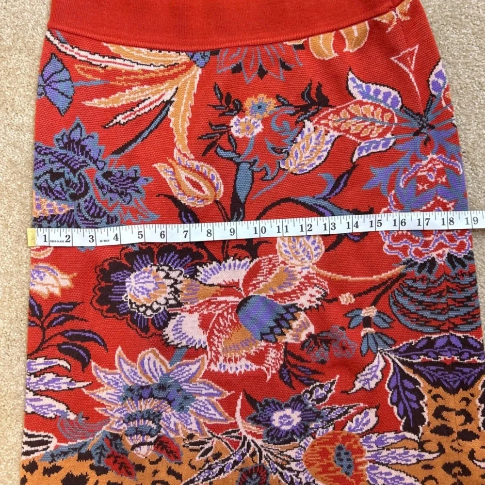 Maeve Anthropologie Delphinia Leopard Knit Pencil Skirt Women's Large
